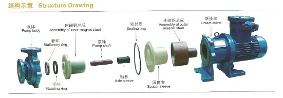 氟塑料磁力泵结构图