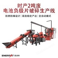 H1000时产2吨废电池负极片破碎生产线