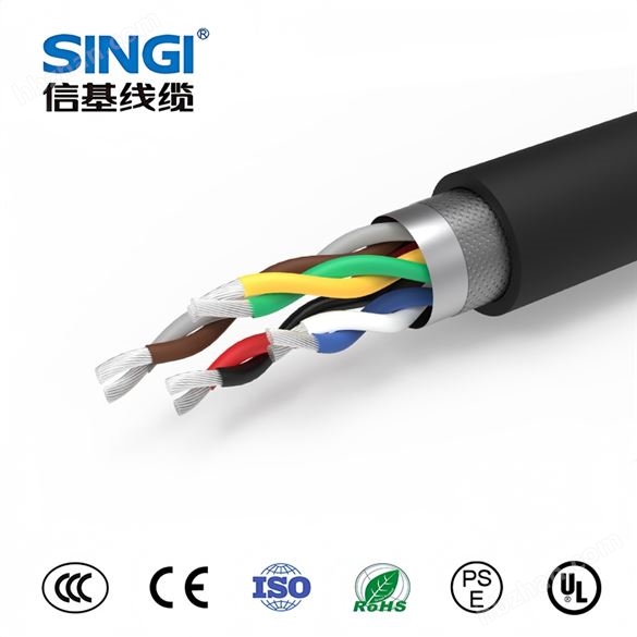 雙絞銅編織屏蔽柔性控制電纜