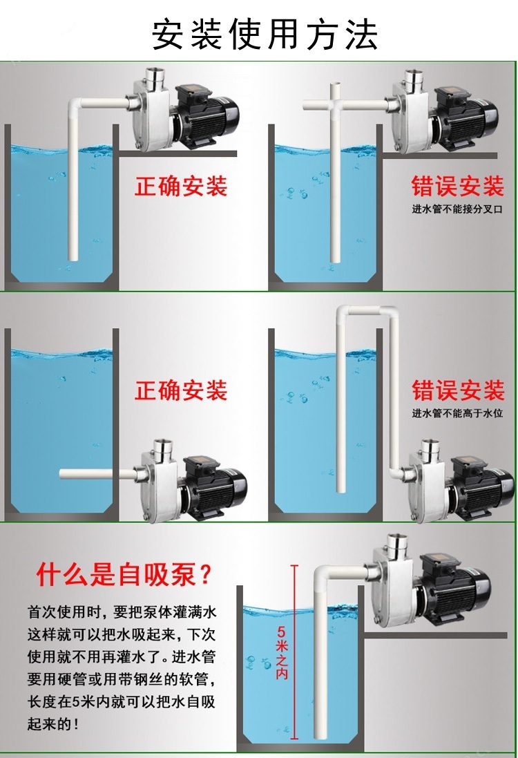安裝.jpg 小型不銹鋼自吸泵安裝與使用方法